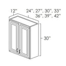 Platinum Shaker 24" x 30" Wall Cabinet