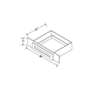 Shaker Aberdeen Green Knee Drawer - 36"W x 7"H x 21"D