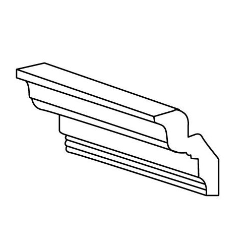 White Shaker 8' Crown Molding