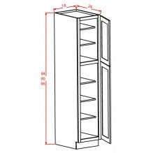 Shaker Black 18"W X 90"H Wall Pantry