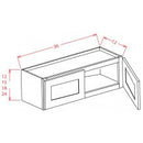 Belmont Almond 36" W x 24" H Wall Cabinet Pre-Assembled