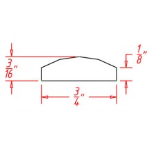 Shaker Honey 3/16"D X 3/4"H X 96"W Batten Moulding