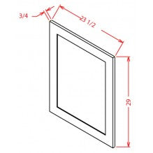 English White 23-1/2"W X 29"H Base Decorative End Panel