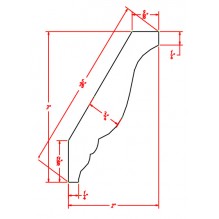 Shaker Grey 2"D X 3"H X 96"W Decorative Crown Moulding