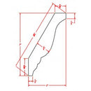 Rigby White 2"D X 3"H X 96"W Decorative Crown Moulding