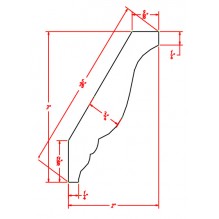 Shaker Ivy 2"D X 3"H X 96"W Decorative Crown Moulding