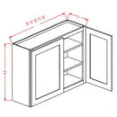 Belmont Almond 27" W x 42" H Wall Cabinet Pre-Assembled