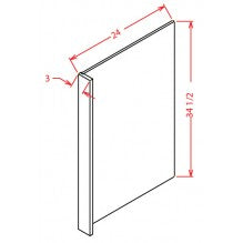 Coastal Shaker Slab 3"W X 34-1/2"H Dishwasher Return Panel