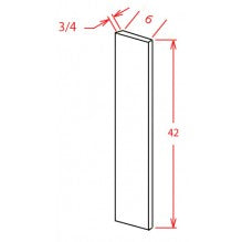 Slim Shaker White 6"W X 42"H Wall Filler