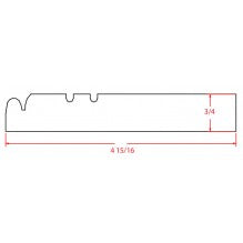 English Birch 3/4"D X 4-15/16"H X 96"W Furniture Base Moulding