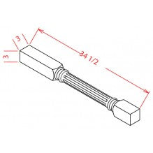 Shaker Grey 3"W X 34 1/2"H Fluted Decorative Leg