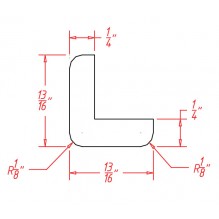 English White 96"W x 3/4"H x 1/4"D Outside Corner Moulding