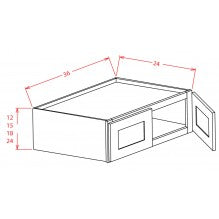 Shaker Honey 36"W X 15"H Wall Refrigerator Cabinet