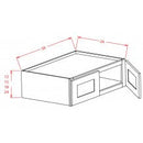 Belmont Almond 36" W x 15" H Wall Refrigerator Cabinet Pre-Assembled