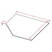 English White 42" x 42" Diagonal Sink Base Floor