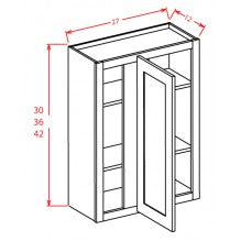 Shaker Honeycomb 27"W X 36"H Wall Blind Corner Cabinet