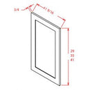 Belmont Almond 11-1/2" W x 29" H Wall Decorative Door Panel