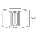 Platinum Shaker 33" Lazy Susan Corner Base w/ Stainless Steel Baskets