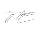 White Shaker 96" x 4 1/4" Decorative Large Cove Crown Molding Pre-Assembled