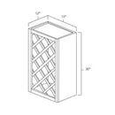 Rustic Hickory Shaker 30" x 15" Lattice Wine Rack Vertical