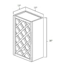 White Shaker 30" x 15" Lattice Wine Rack