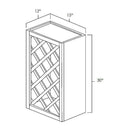 White Shaker 30" x 15" Lattice Wine Rack