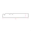 Rigby Mist 3/4"D X 4-15/16"H X 96"W Furniture Base Moulding