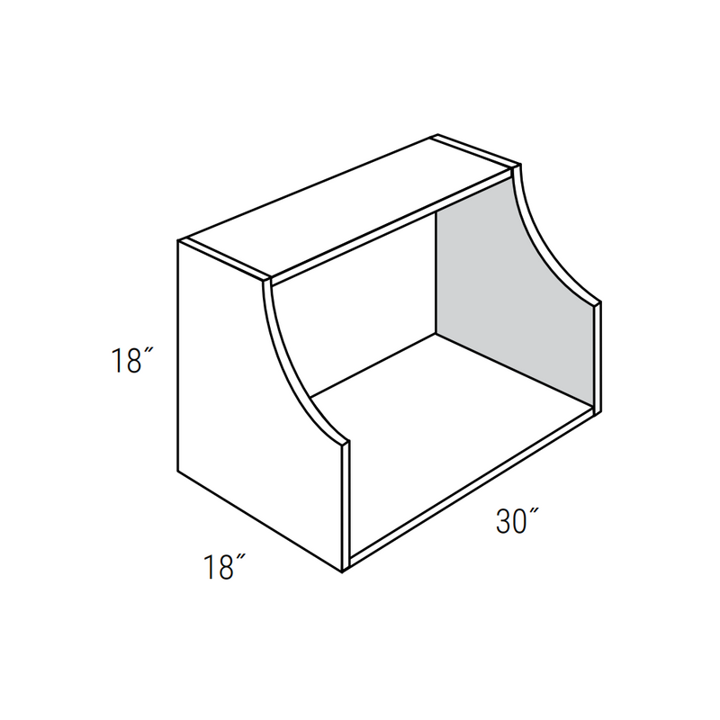 Stone Shaker 30"W x 18"H Microwave Wall Cabinet