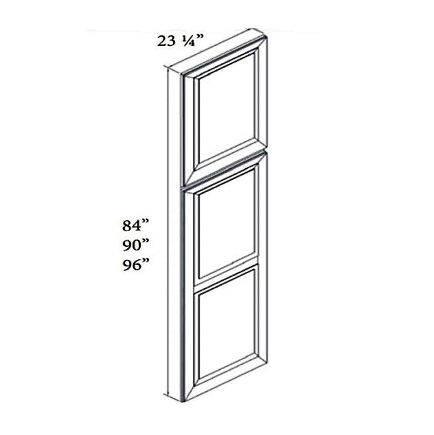 Prescott White 90" Matching Tall End Panel