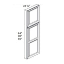 White Shaker 90" Matching Tall End Panel