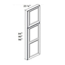 White Shaker 96" Matching Tall End Panel Pre-Assembled