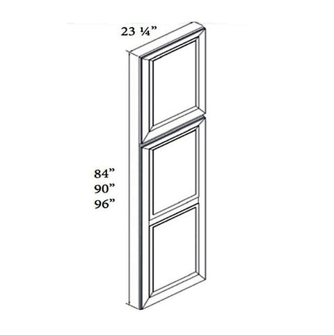 Prescott White 90" Matching Tall End Panel Assembled