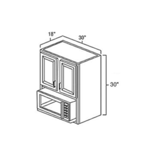 Butterscotch Shaker 30" x 30" Microwave Cabinet