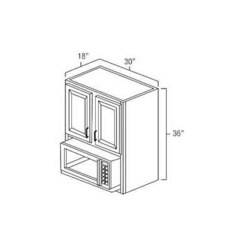 Butterscotch Shaker 30" x 36" Microwave Cabinet