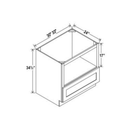 Shaker Aberdeen Green Microwave Base Cabinet - 30"W x 34-1/2"H x 24"D -1DRW