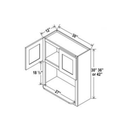 Shaker Aberdeen Green Microwave Oven Cabinet - 30"W x 42"H x 12"D - 2D, 1S