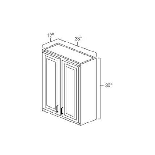 Toffee Shaker 33" x 30" Wall Cabinet