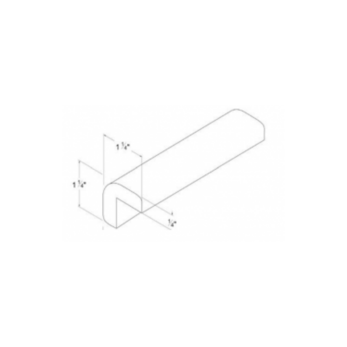 Shaker Aberdeen Green Outside Corner Moulding - 96"W x 3/4"H x 3/4"D