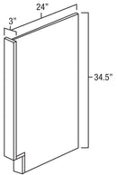 Knotty Hickory Shaker Base End Panel / Dishwasher Panel