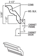Rustic Hickory Shaker 8' Crown Molding Pre-Assembled