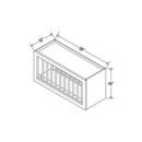 Shaker Aberdeen Green Wall Plate Rack Cabinet - 30"W x 15"H x 12"D