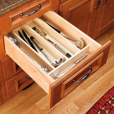 Trimmable Wood Utensil Tray (18-1/2" to 8-1/8")