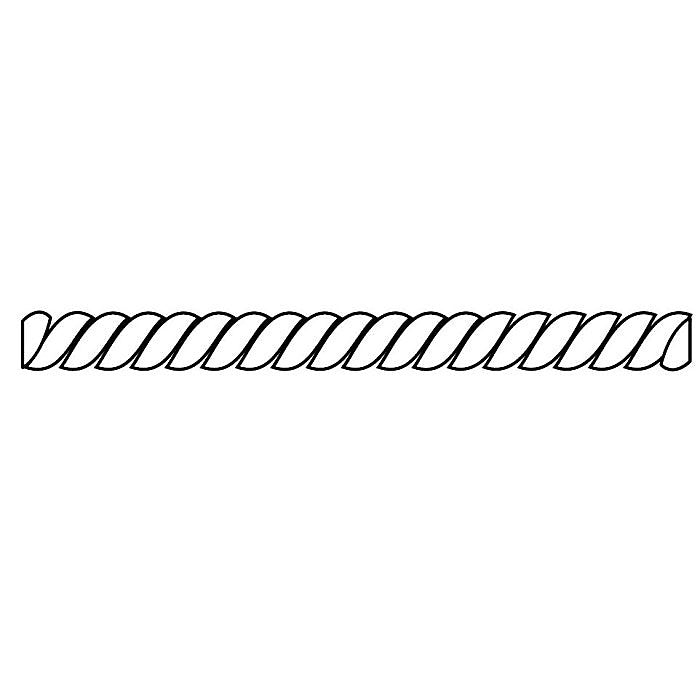 White Shaker 8' Rope Molding