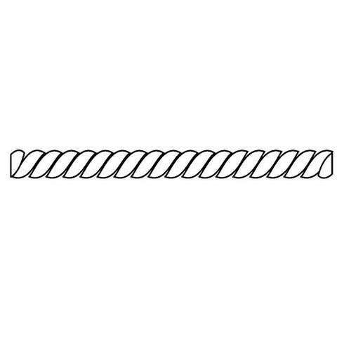 White Shaker 8' Rope Molding