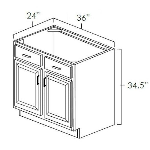 Coastal Shaker Slab 36" Sink Base