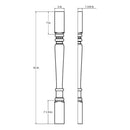White Shaker Split Corner Decorative Leg Pre-Assembled
