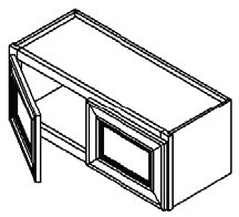 Snow White Shaker 30" x 12" x 24" Refrigerator Wall Cabinet Pre-Assembled