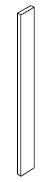 Snow White Shaker 6" x 36" Wall Filler Pre-Assembled
