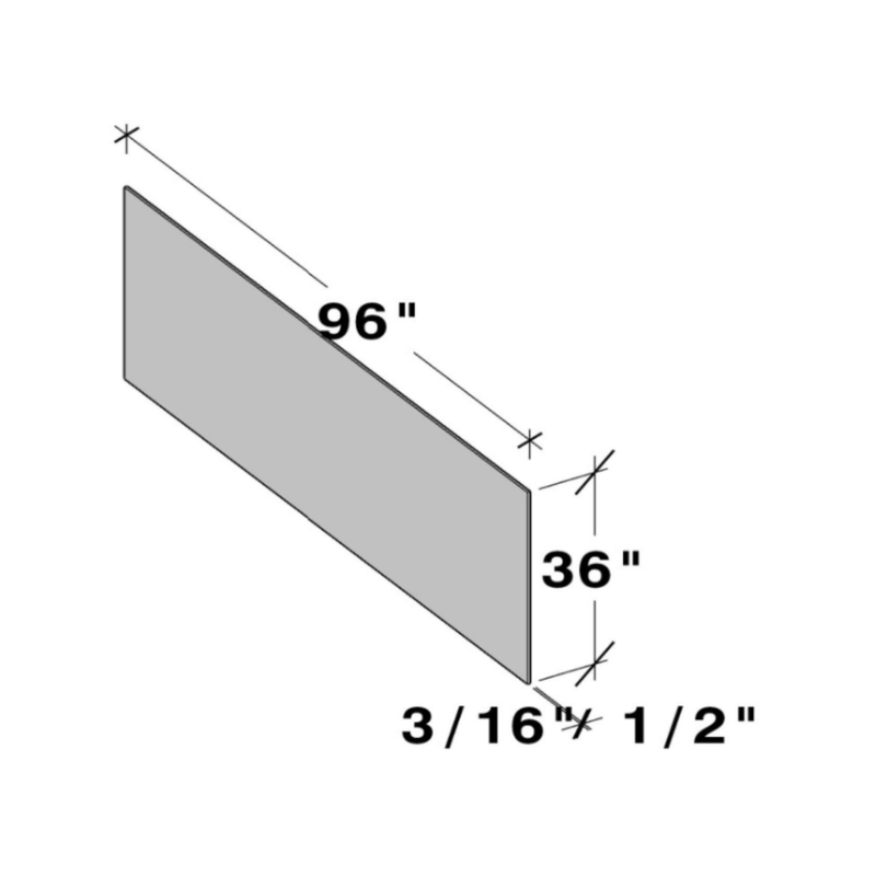 Arctic White Slim Shaker Skin Panel W96" X H36" X D0.125"