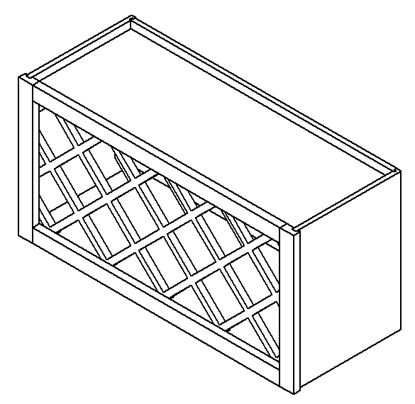 Soda 36" x 15" Lattice Wine Rack